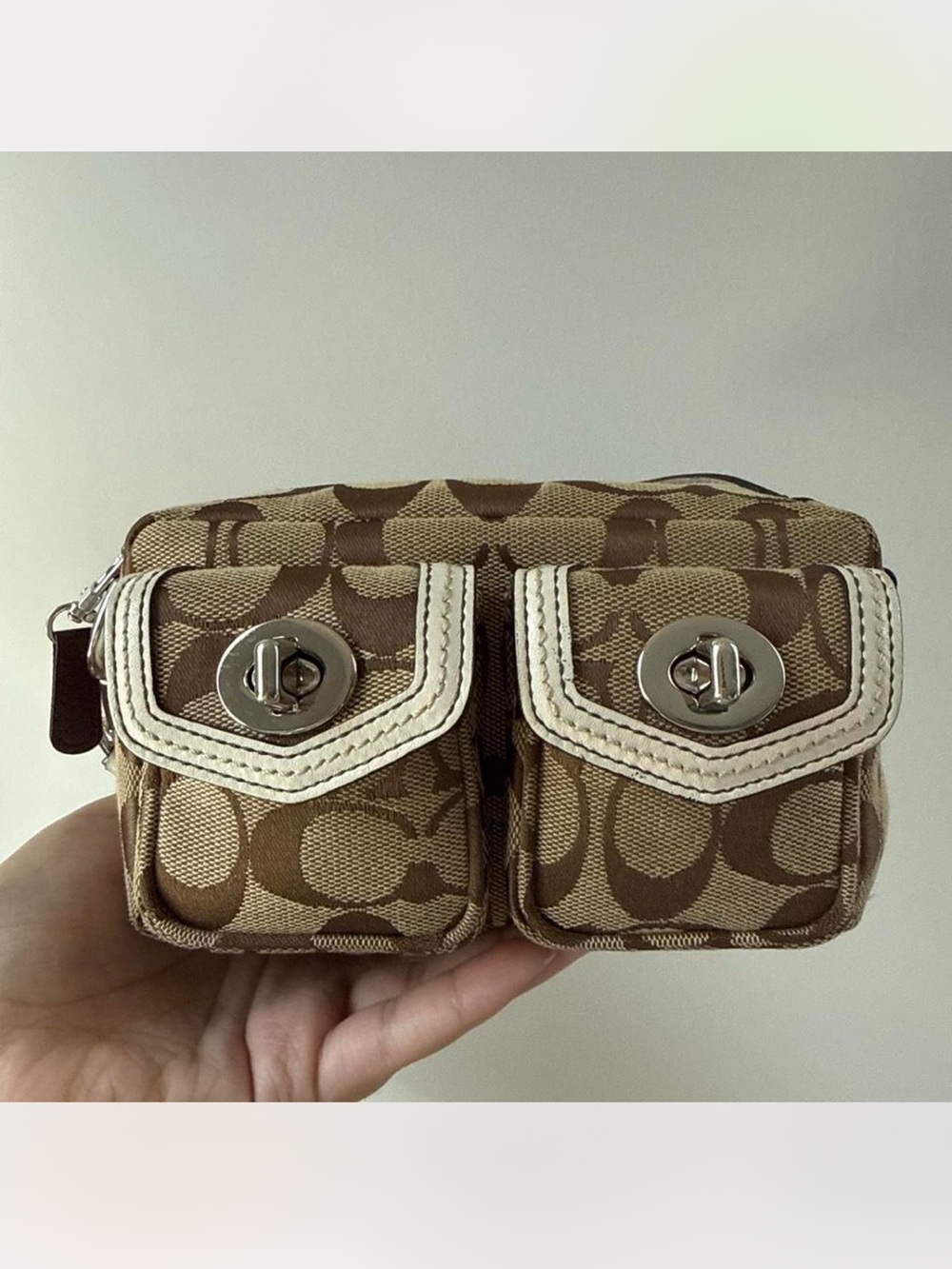 Rare Vintage Y2K Coach Mini Double Turnlock Bag - Gem
